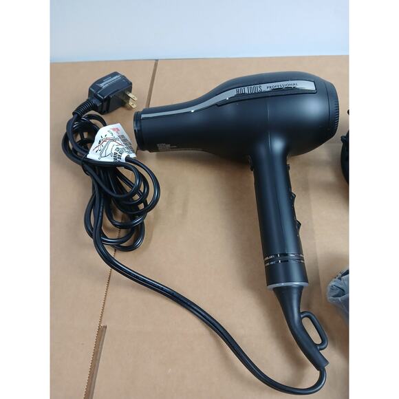 USED Hot Tool Pro Artist Black Gold Pro 2000W Ionic Salon Dryer - Black - Picture 2 of 5